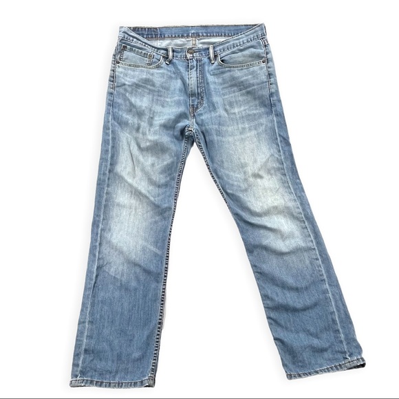 Levis Mens 505 Light Wash Blue Jeans size 36x32
